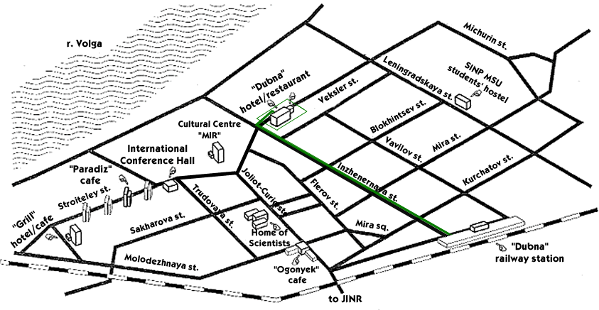 map of Dubna 